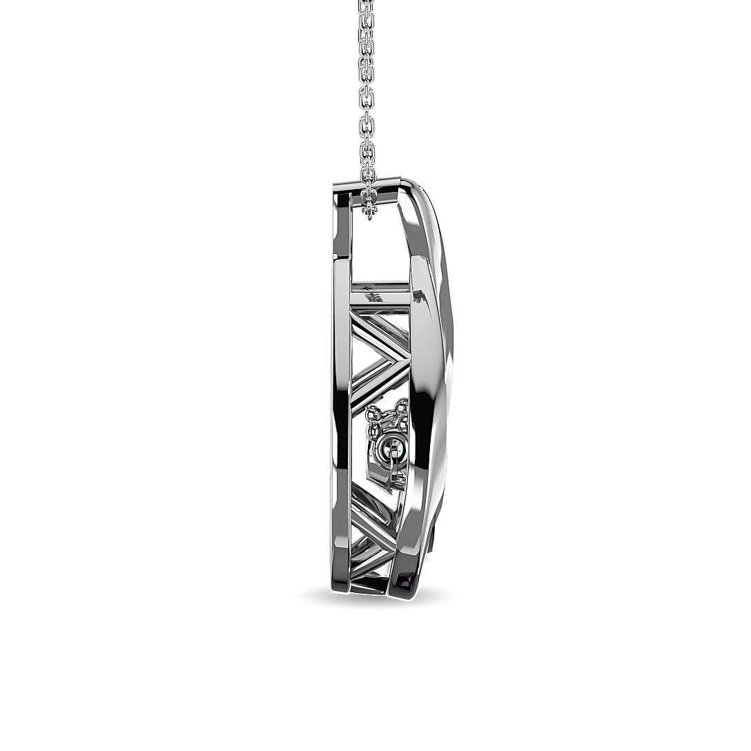 Diamond 1/10 Ct Tw Fashion Pendant  In 10K White Gold