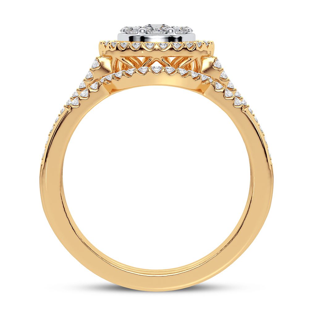 10K Yellow Gold Gorgeous 0.75Ct Diamond Bridal Ring