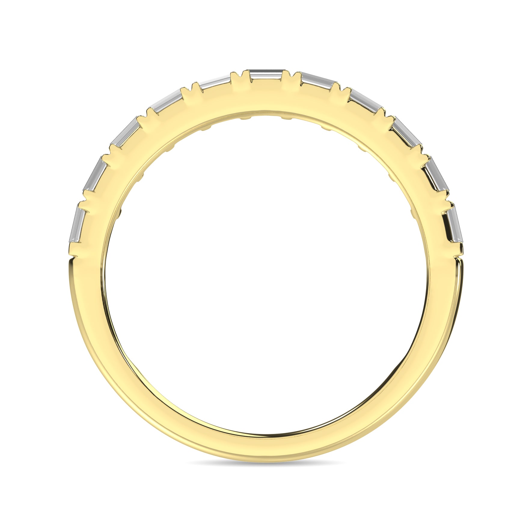 Diamond Anniversary Ring 1/50 Ct Tw In 14K Yellow Gold