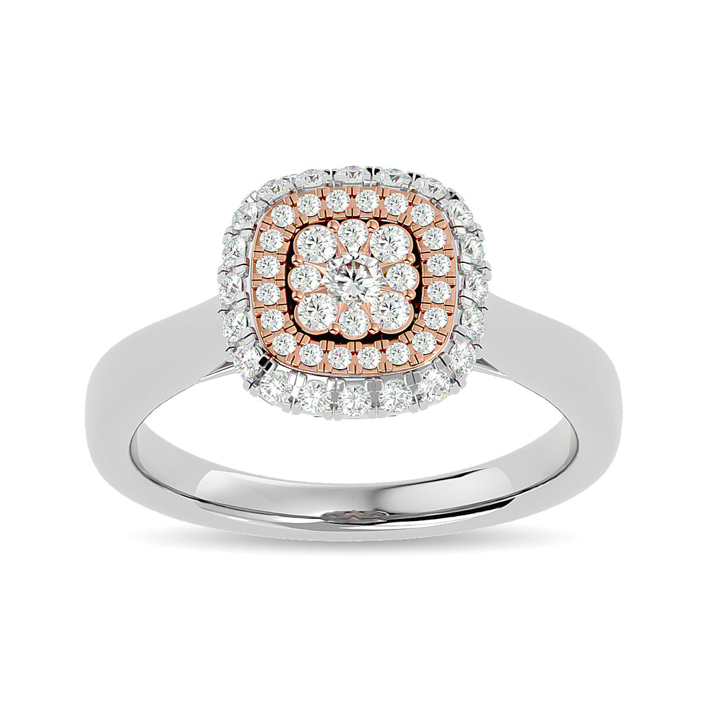 Diamond 1/2 Ct.Tw. Cluster Ring in 14K Two Tone Gold