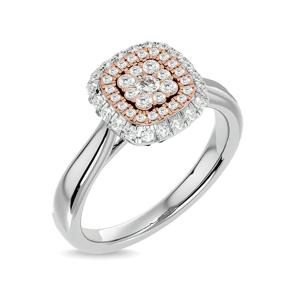 Diamond 1/2 Ct.Tw. Cluster Ring in 14K Two Tone Gold