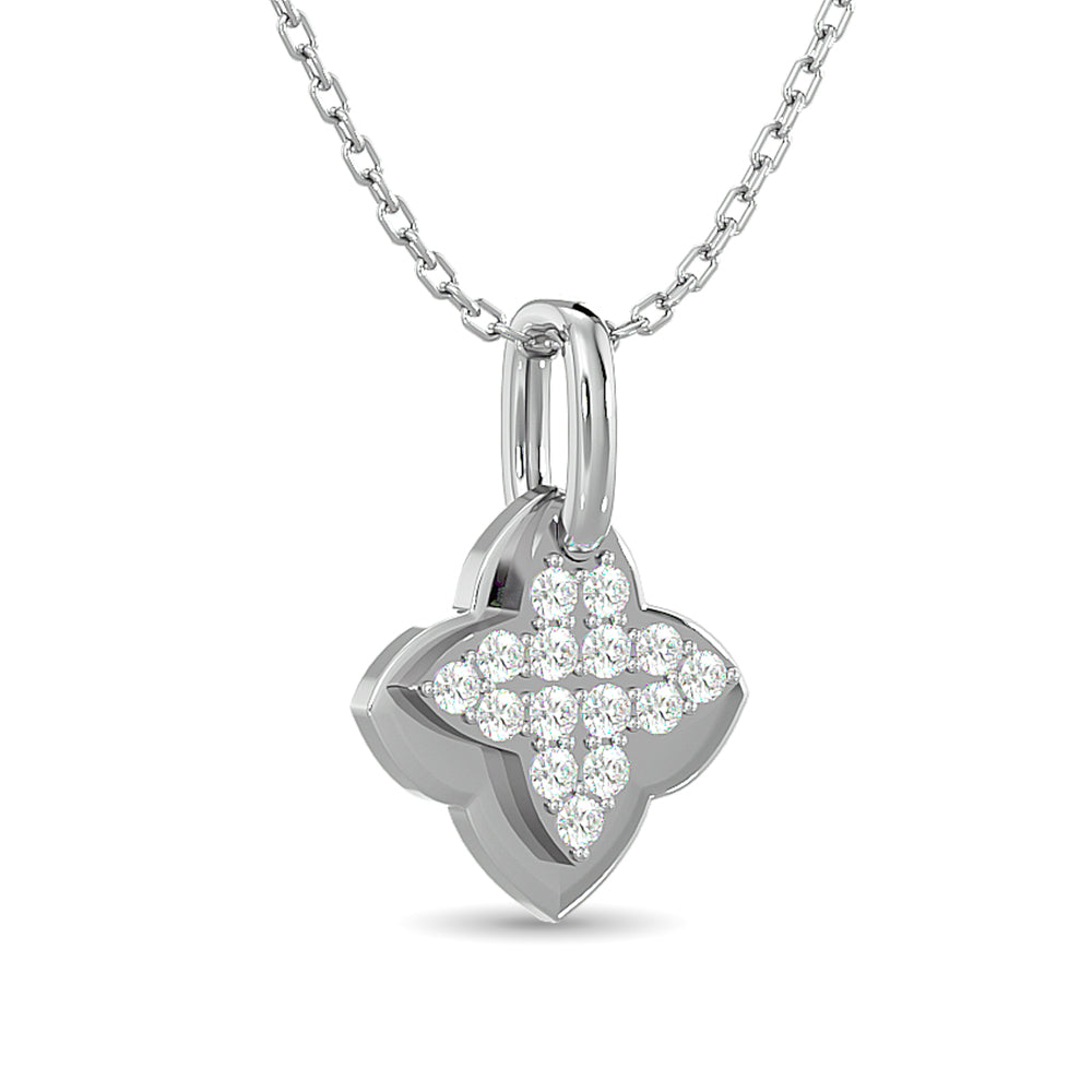 10Kt White Gold 1/10Ct Tw Diamond Pendant