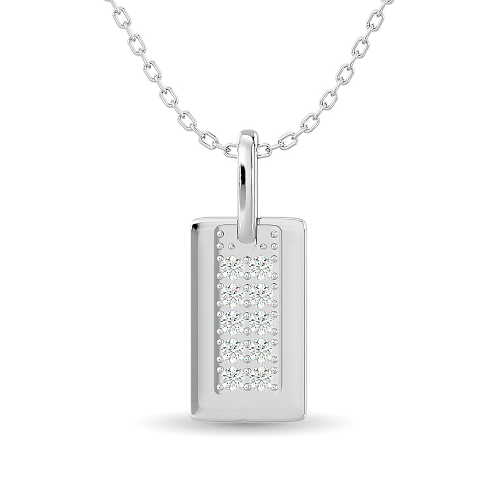 10Kt White Gold 1/10Ct Tw Diamond Pendant