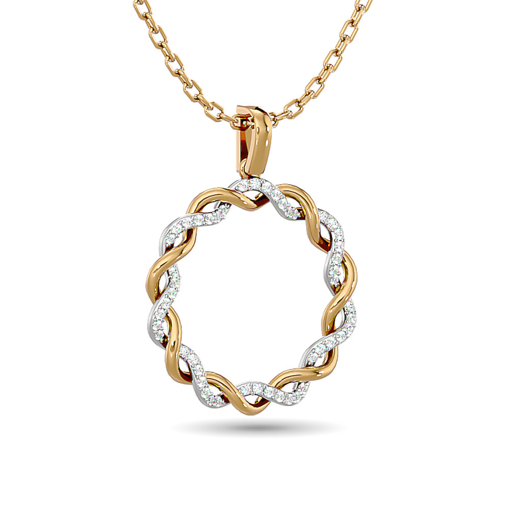 Diamond Fashion Pendant 1/6 Ct Tw In 10K Yellow Gold
