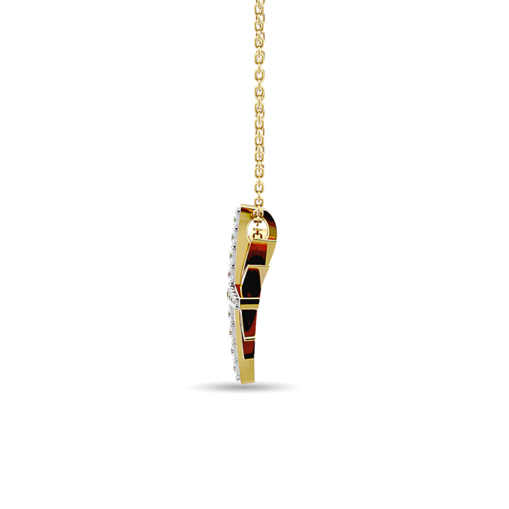 Diamond 1/8 Ct Tw Star Pendant In 10K Yellow Gold