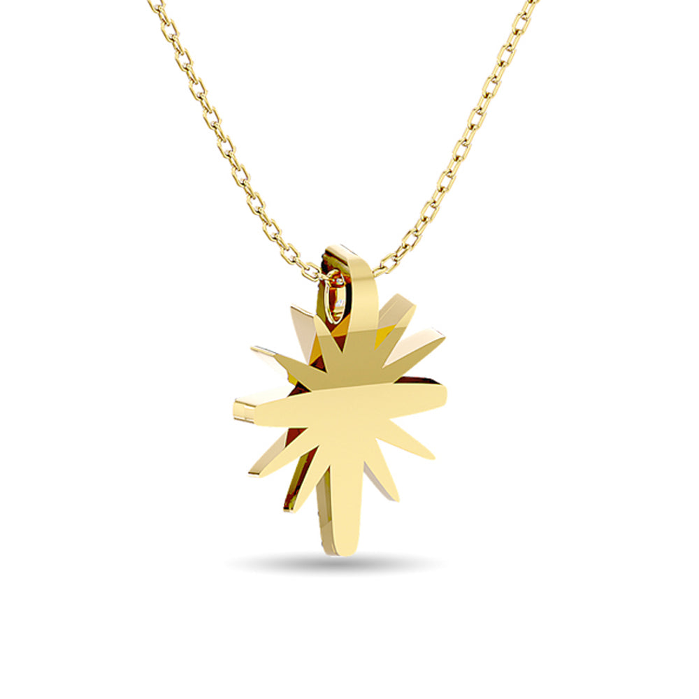 Diamond 1/8 Ct Tw Star Pendant In 10K Yellow Gold