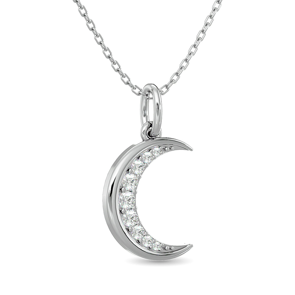 10Kt White Gold 1/6Ct Tw Diamond Pendant