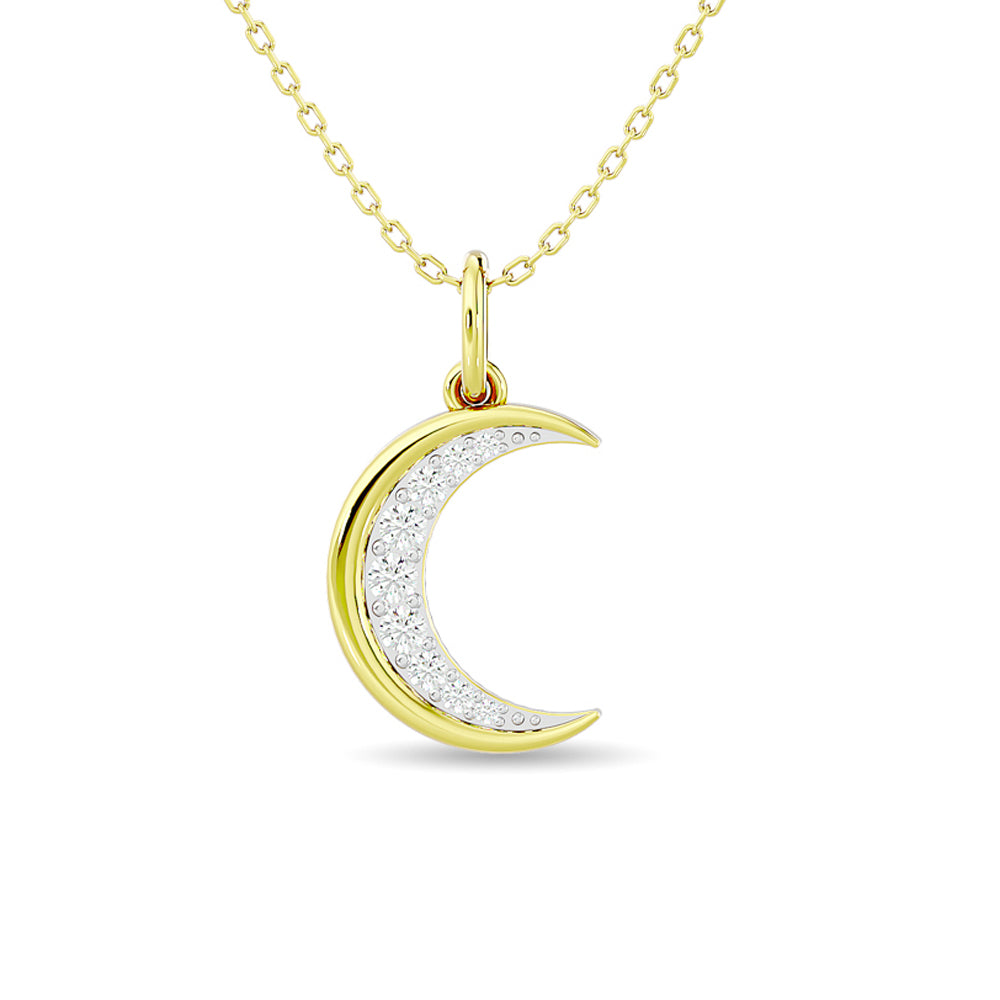 Diamond 1/8 Ct Tw Star Pendant In 10K Yellow Gold