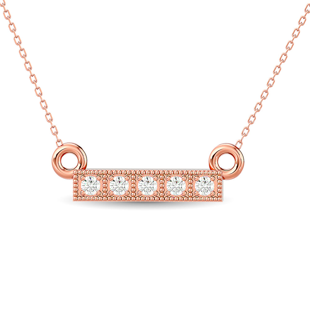 Diamond 1/20 Ct Tw Fashion Pendant In 10K Rose Gold