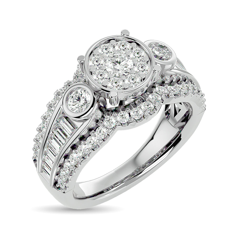 Diamond Engagement Ring 1 1/2 Ct Tw In 14K White Gold