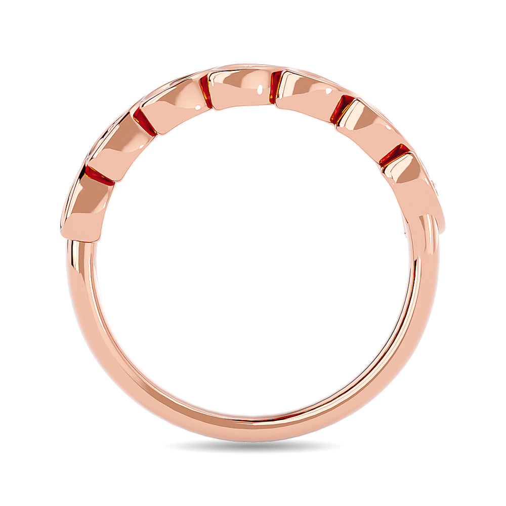 Diamond 1/10 Ct Tw Stackable Ring In 14K Rose Gold