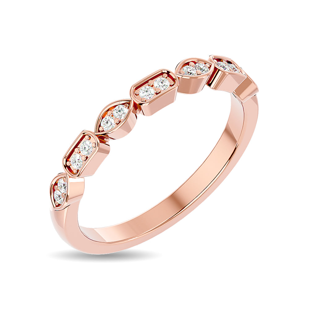 Diamond 1/8 Ct Tw Stackable Ring In 14K Rose Gold
