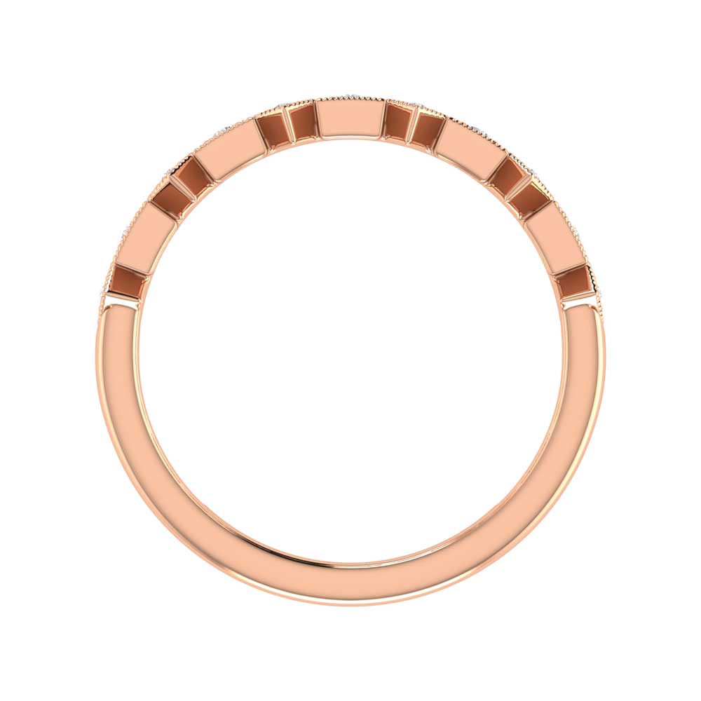 Diamond 1/8 Ct Tw Stackable Ring In 14K Rose Gold