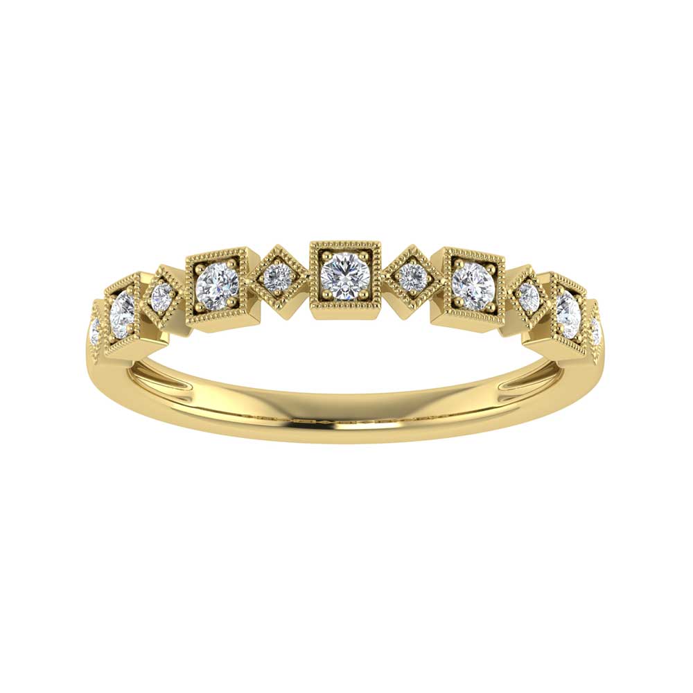 Diamond 1/8 Ct Tw Stackable Ring In 14K Yellow Gold