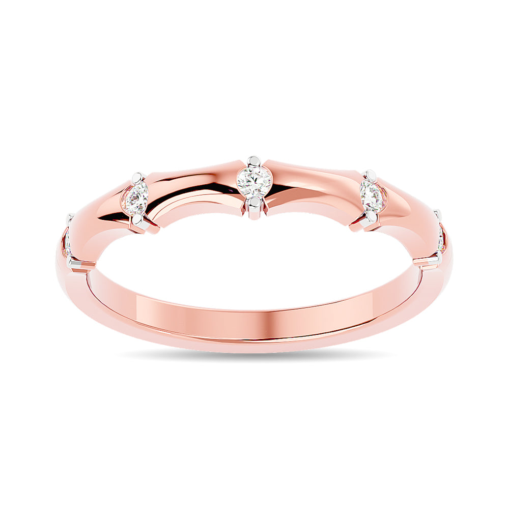 Diamond 1/8 Ct Tw Stackable Ring In 14K Rose Gold