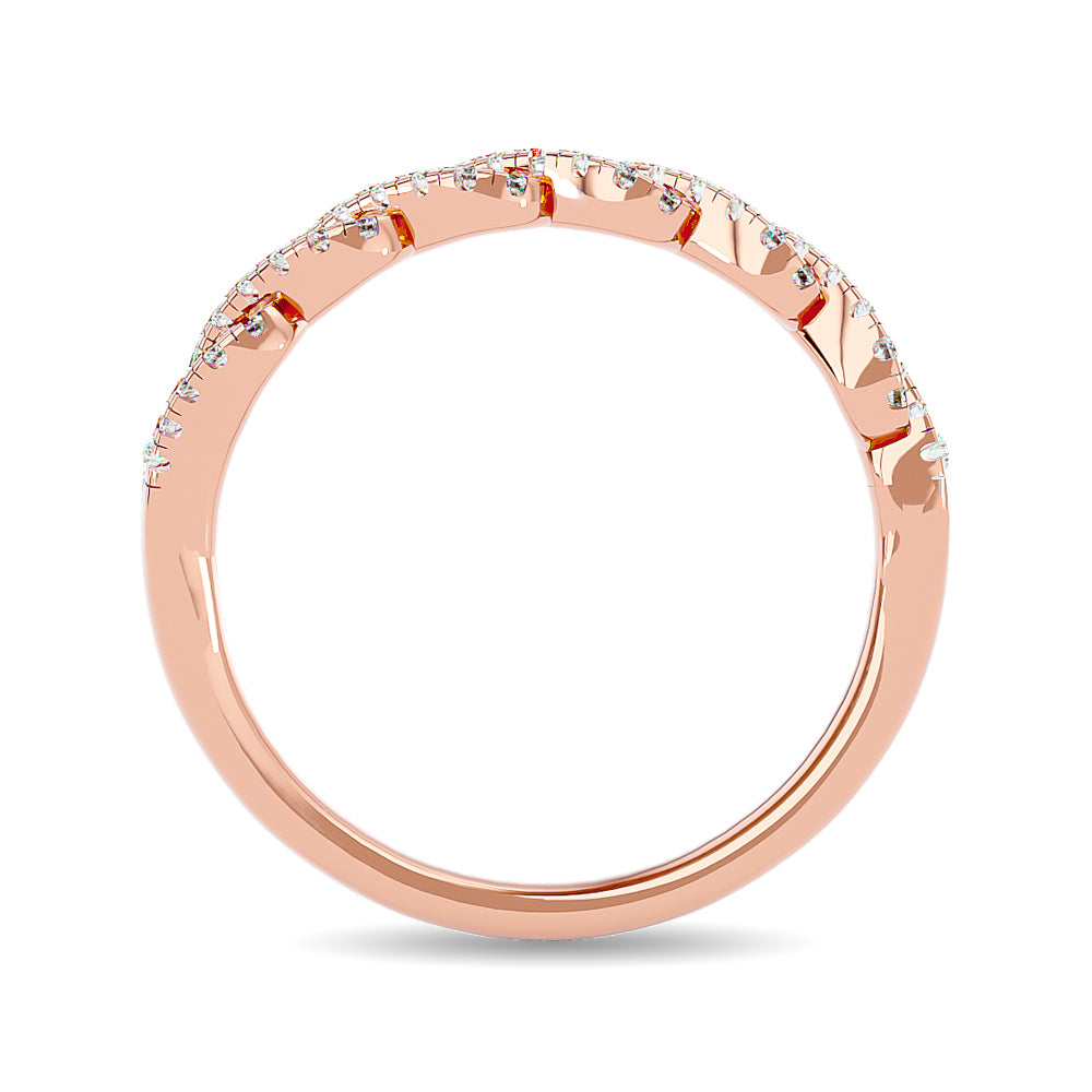 Diamond 1/5 Ct Tw Stackable Ring In 14K Rose Gold