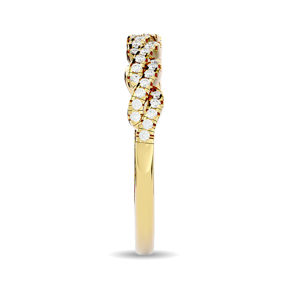 Diamond 1/6 Ct Tw Stackable Ring In 14K Yellow Gold