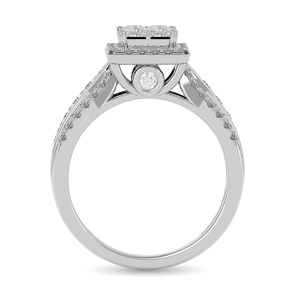 Diamond Engagement Ring 1 Ct Tw In 14K White Gold