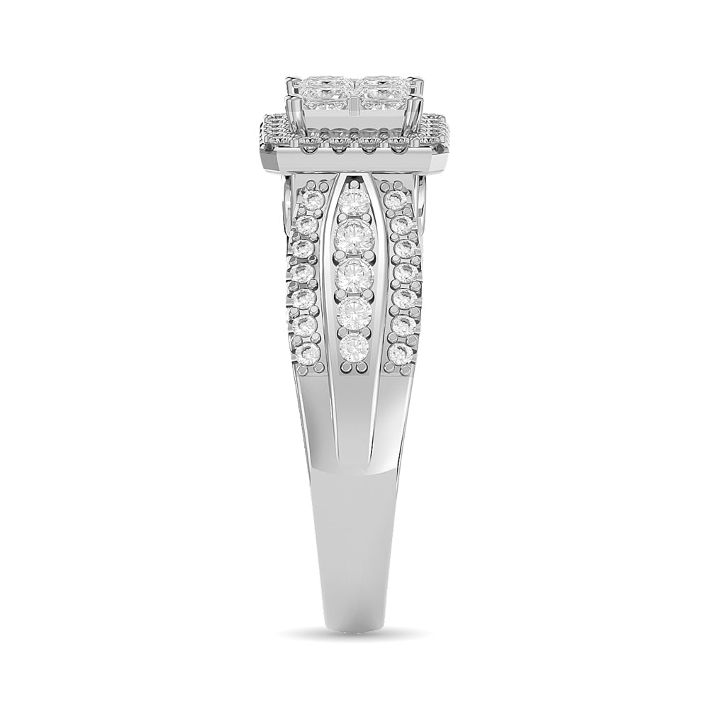 Diamond Engagement Ring 1 Ct Tw In 14K White Gold