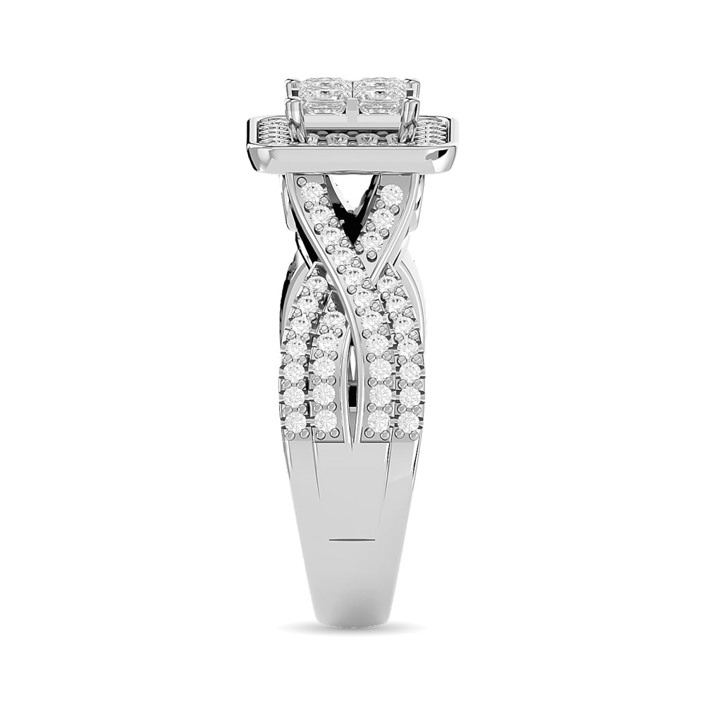 Diamond Engagement Ring 1 Ct Tw In 14K White Gold