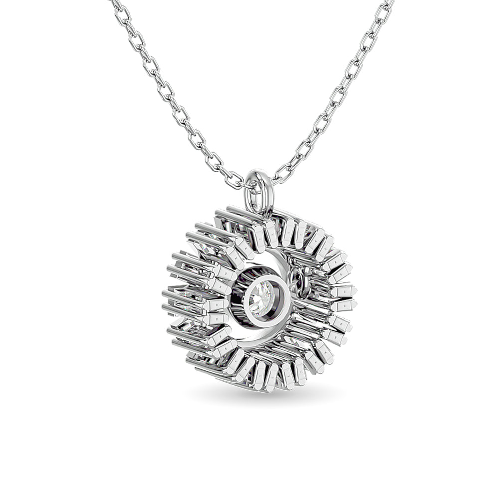 10Kt White Gold 1/6Ct Tw Diamond Pendant