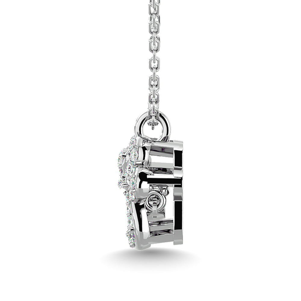 Diamond 1/20 Ct.Tw. Fashion Pendant In 925 Silver
