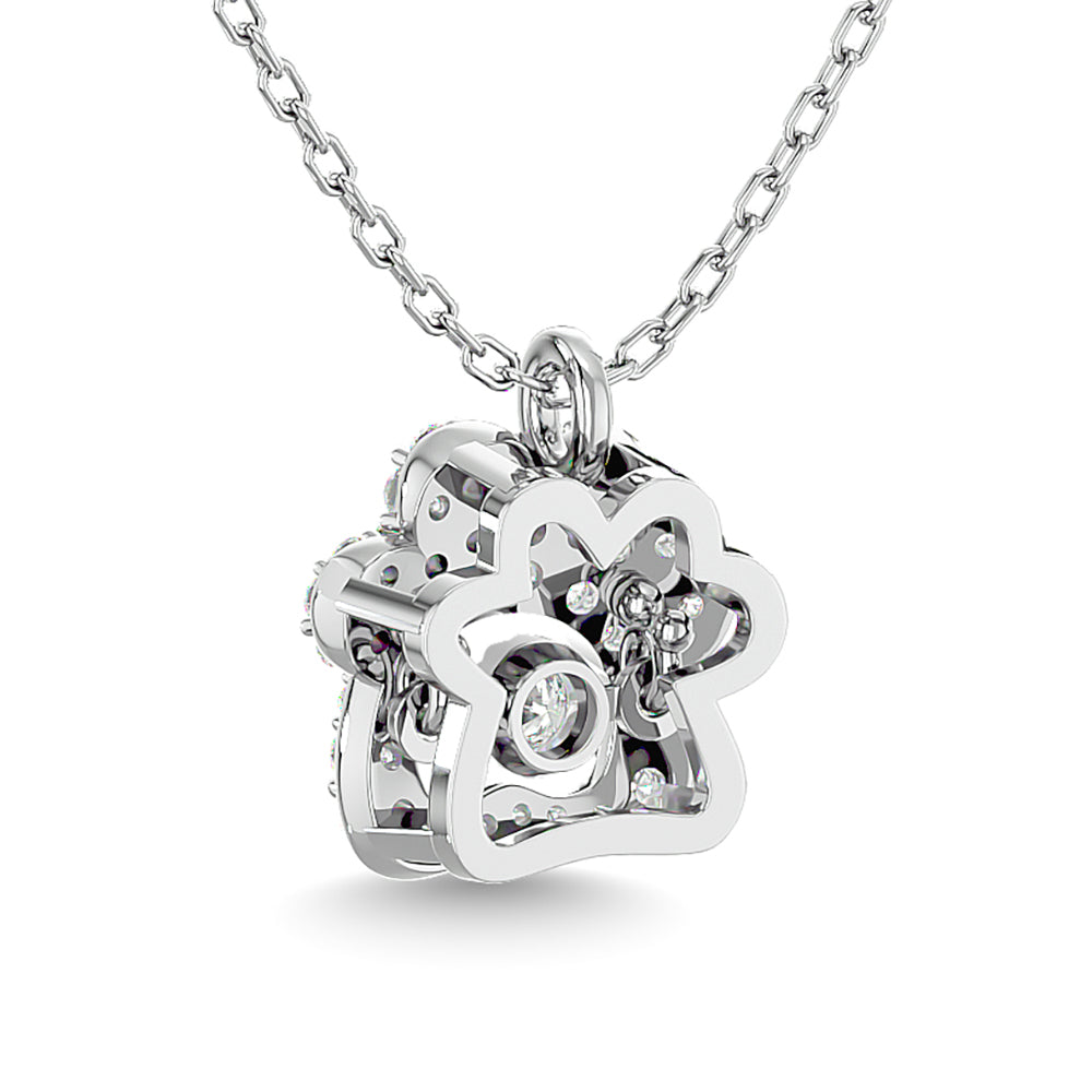 Diamond 1/20 Ct.Tw. Fashion Pendant In 925 Silver
