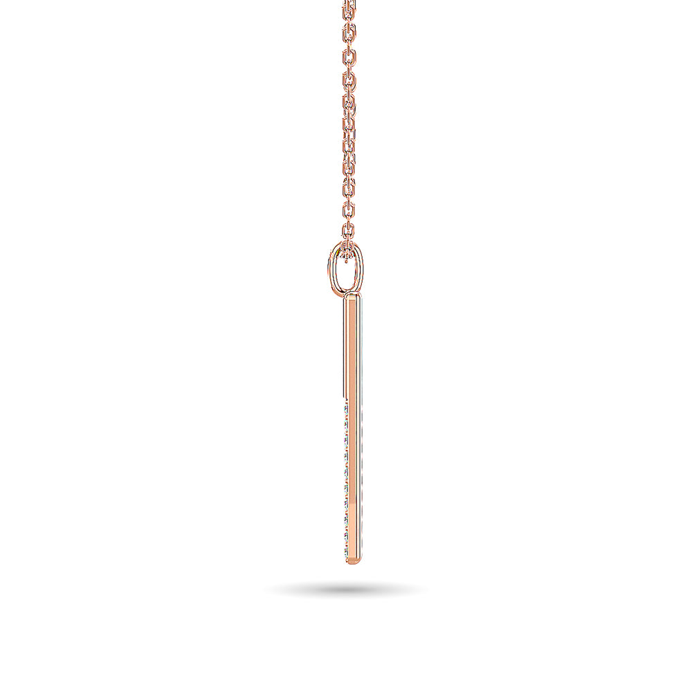 Diamond 1/10 Ct Tw Fashion Pendant In 10K Rose Gold