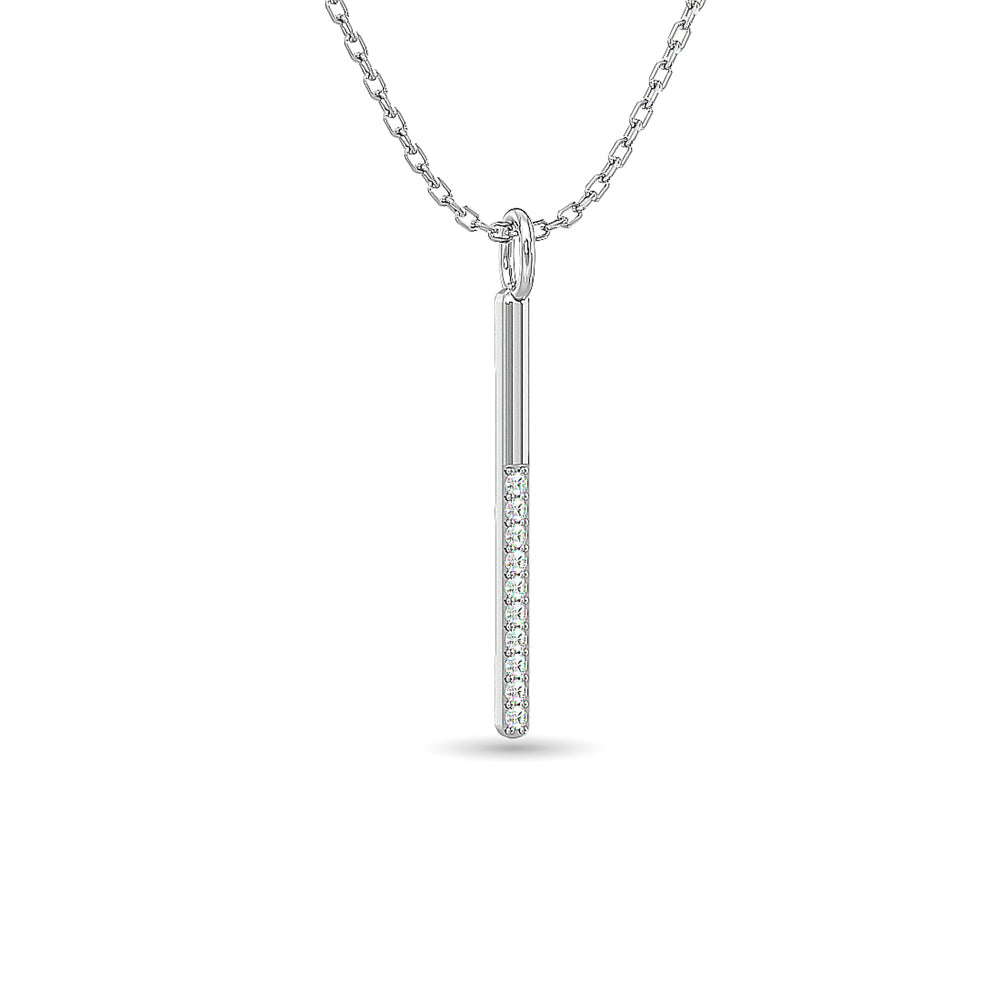 10Kt White Gold 1/10Ct Tw Diamond Pendant