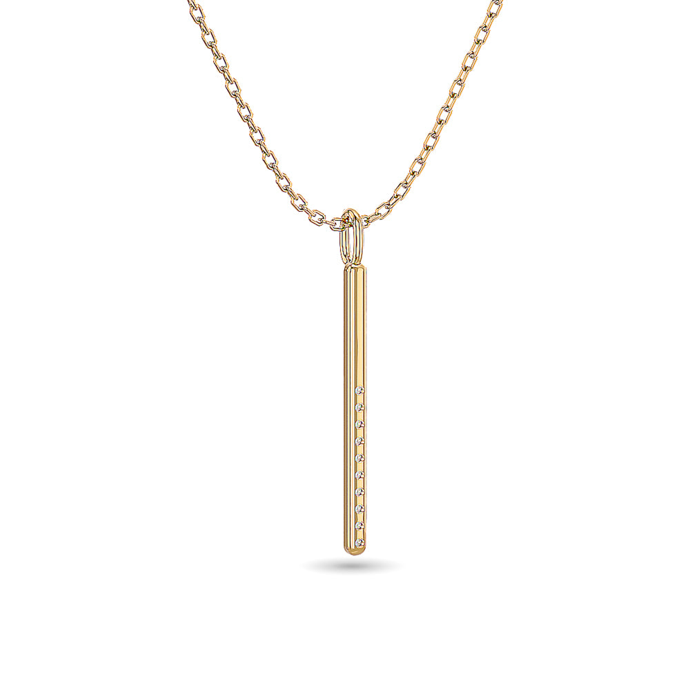 Diamond 1/10 ct tw Fashion Pendant in 10K Yellow Gold