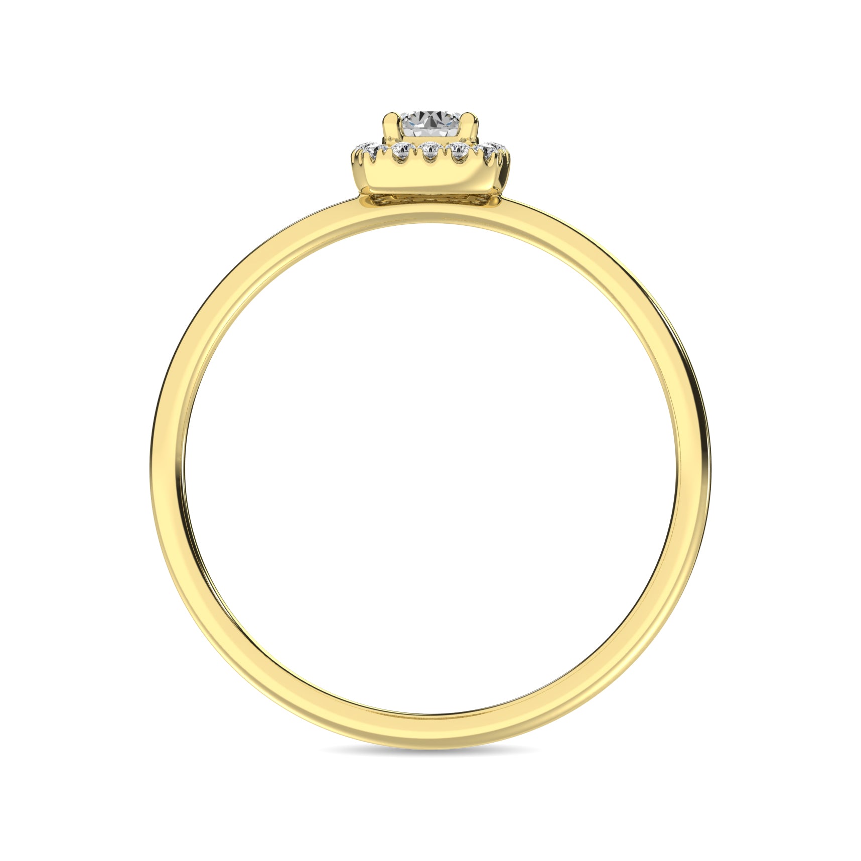 Diamond 1/5 Ct Tw Round Cut Fashion Ring In 10K Yellow Gold