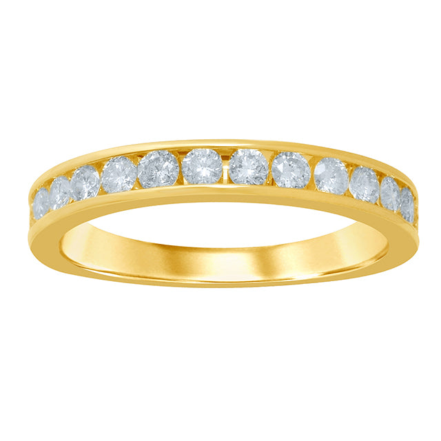 14K Yellow 0.46-0.55Ct D-Ladies Band
