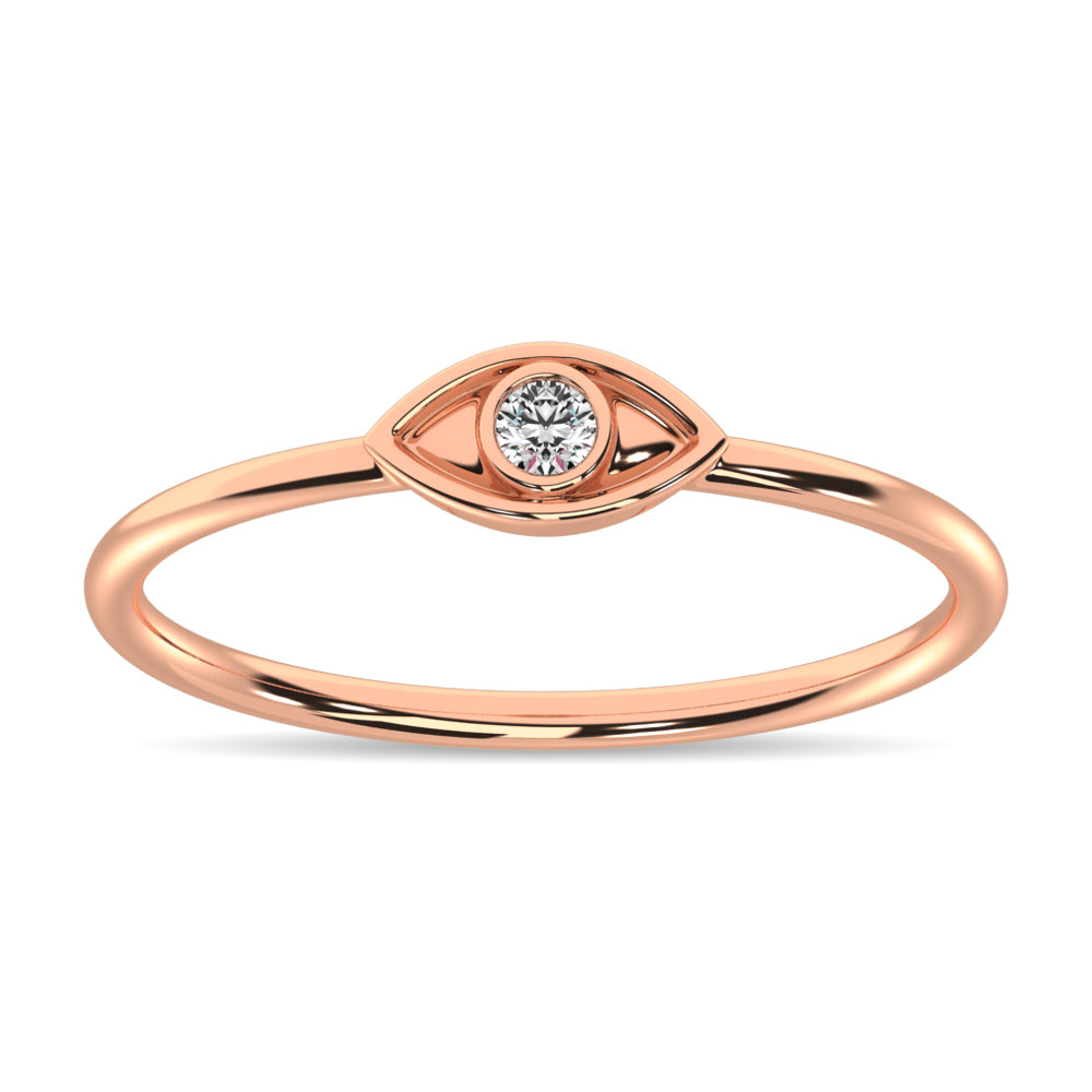 Diamond 1/20 Ct Tw Eye Ring In 10K Rose Gold