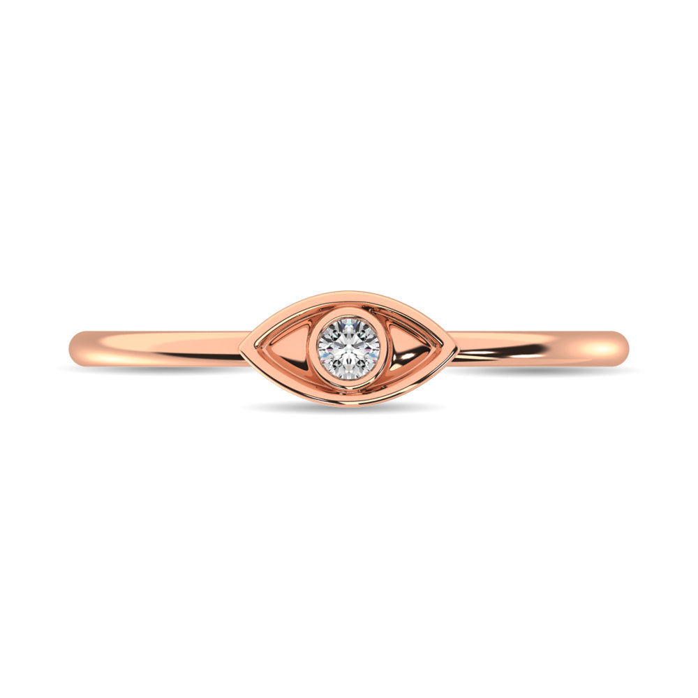 Diamond 1/20 ct tw Eye Ring in 10K Rose Gold