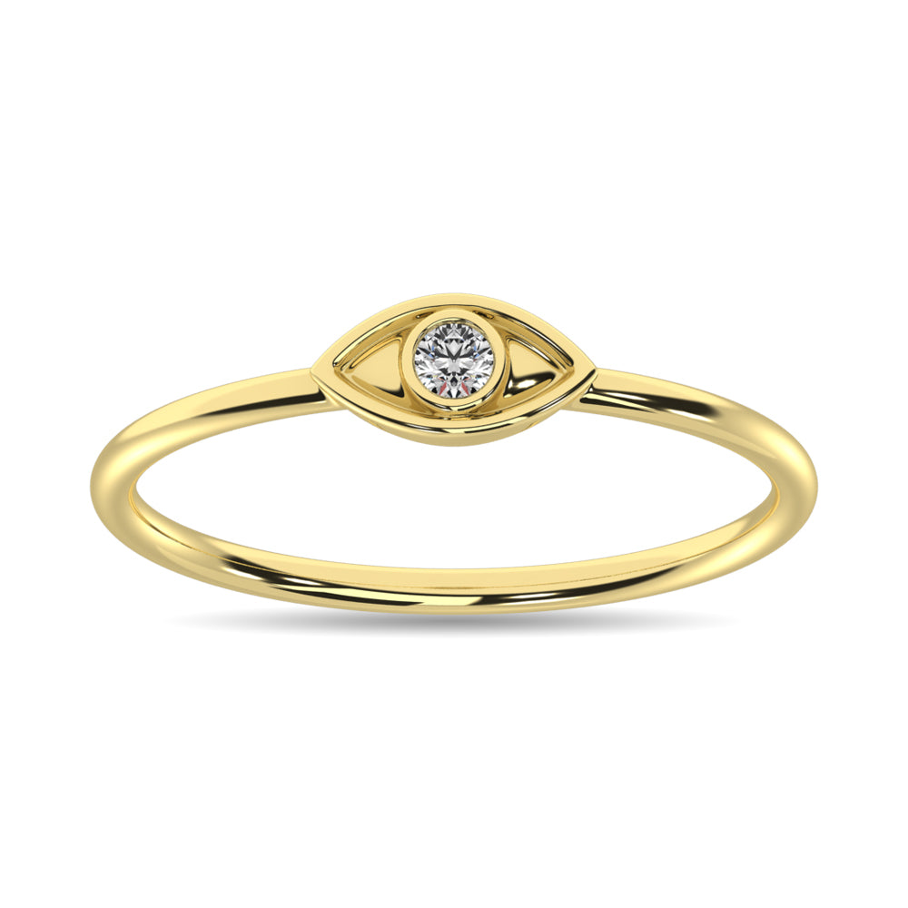 Diamond 1/20 Ct Tw Eye Ring In 10K Yellow Gold