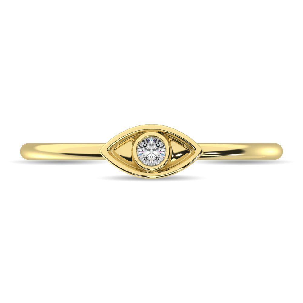 Diamond 1/20 Ct Tw Eye Ring In 10K Yellow Gold