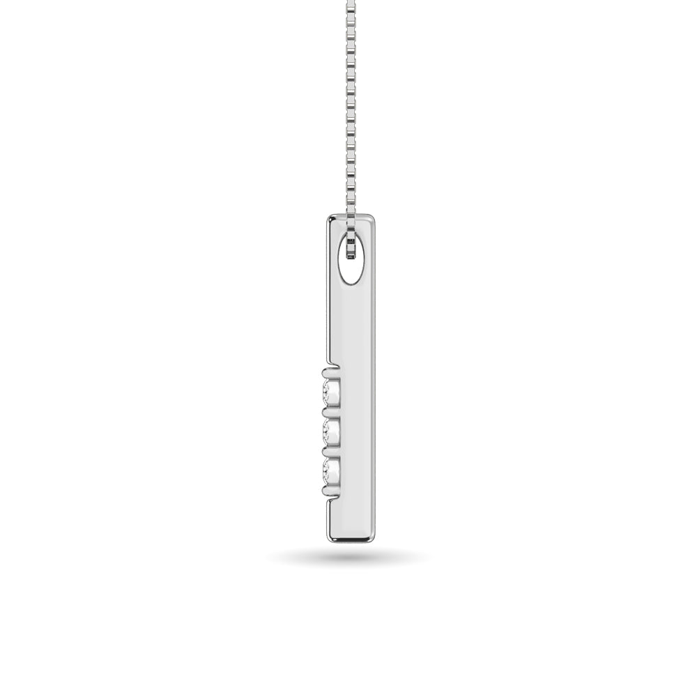 Diamond 1/20 Ct Tw Triology Pendant In 10K White Gold