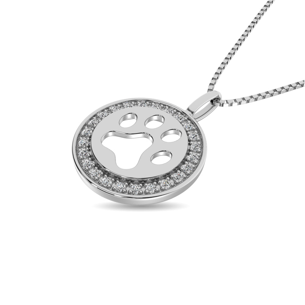 Diamond 1/10 ct tw Fashion Pendant in Sterling Silver
