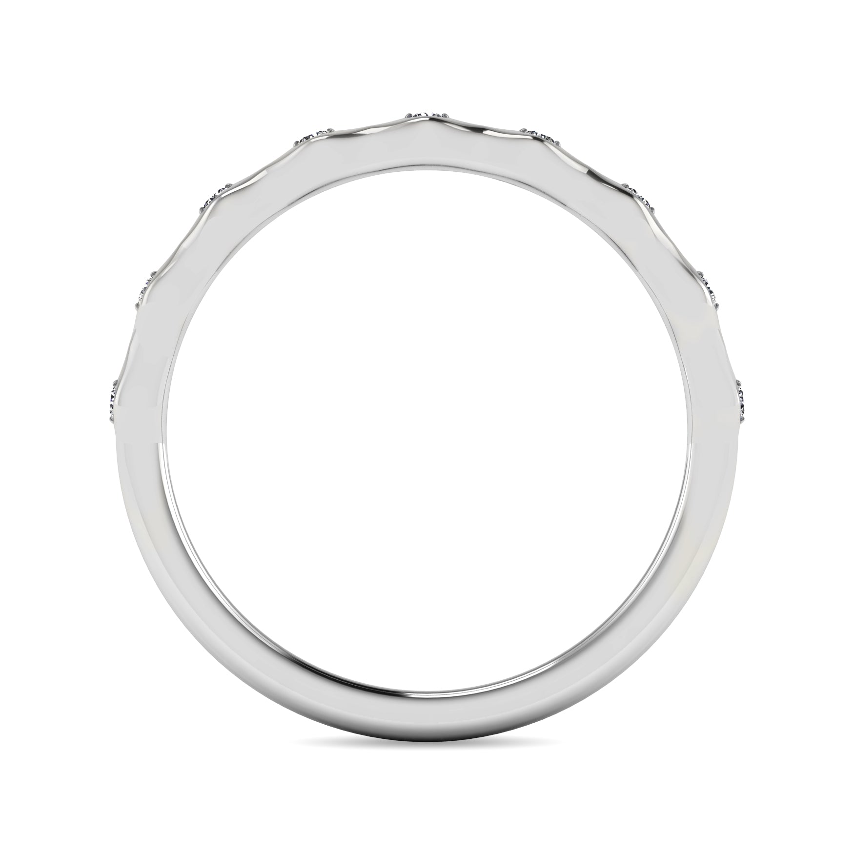 Diamond 1/10 Ct Tw Stackable Ring In 14K White Gold
