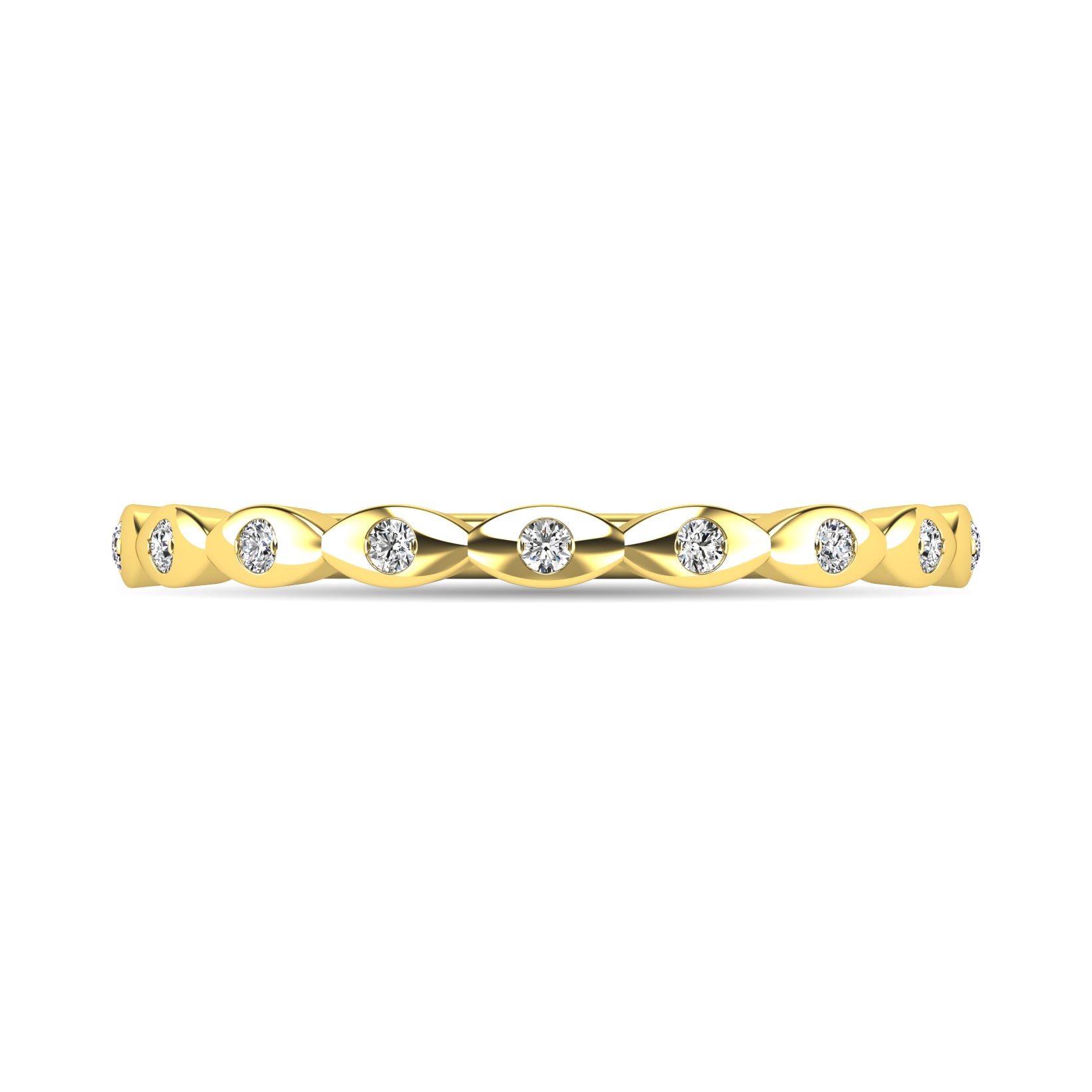 Diamond 1/10 Ct Tw Stackable Ring In 10K Yellow Gold