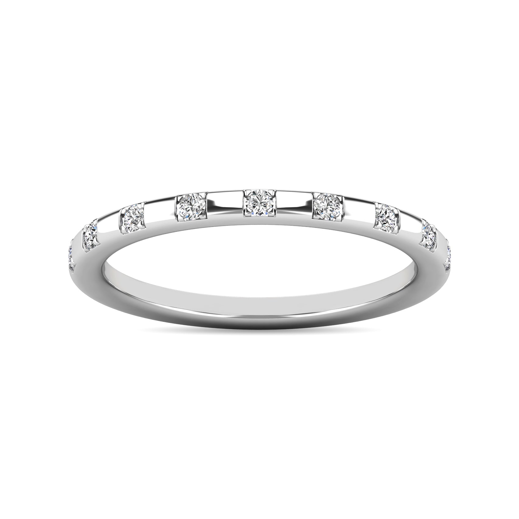 Diamond 1/10 Ct Tw Stackable Ring In 10K White Gold