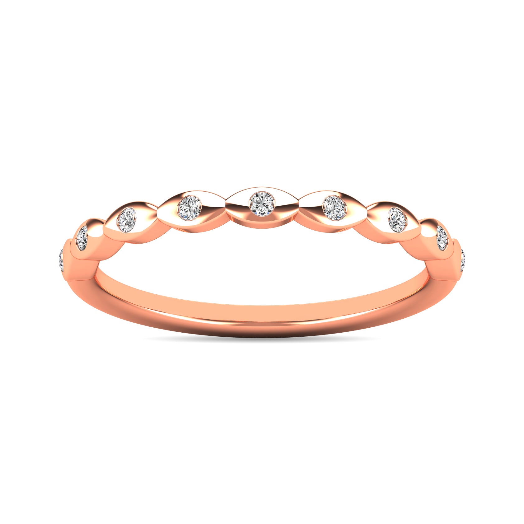 Diamond 1/10 ct tw Stackable Ring in 14K Rose Gold