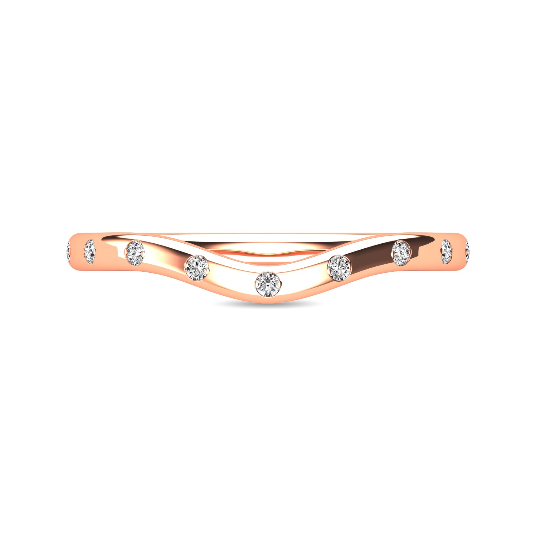 Diamond 1/10 Ct Tw Stackable Ring In 10K Rose Gold