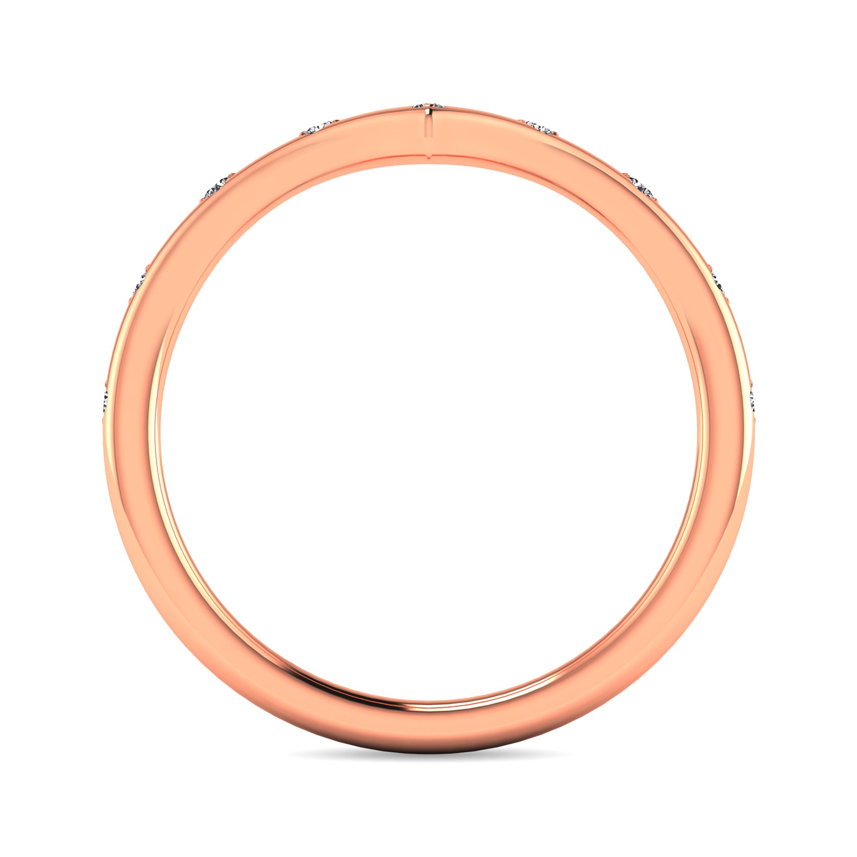 Diamond 1/10 Ct Tw Stackable Ring In 10K Rose Gold