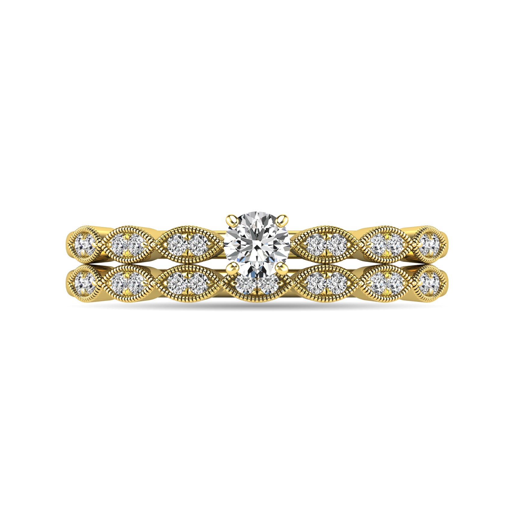 Diamond 1/3 ct tw Bridal Ring in 10K Yellow Gold