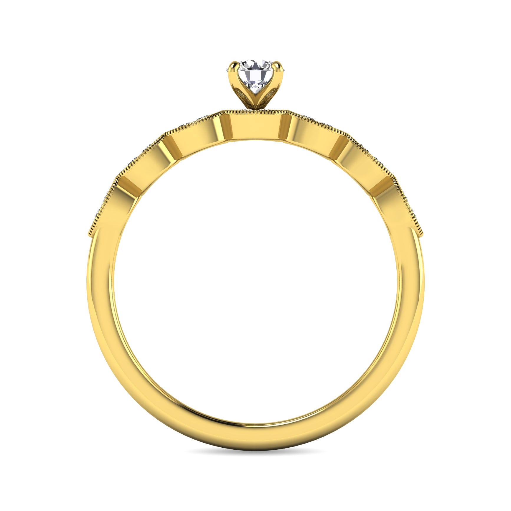 Diamond 1/3 ct tw Bridal Ring in 10K Yellow Gold