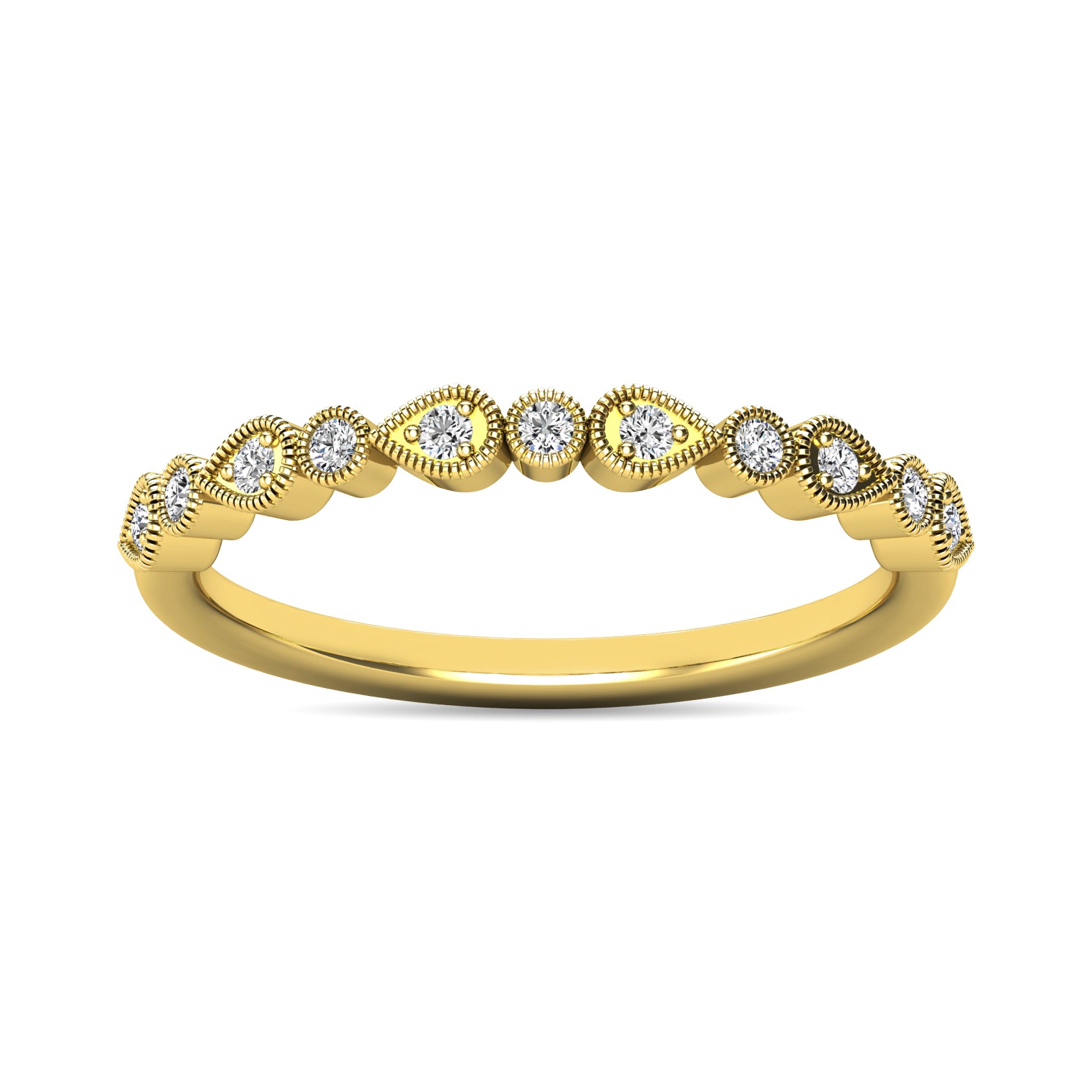 Diamond 1/10 Ct Tw Stackable Ring In 10K Yellow Gold