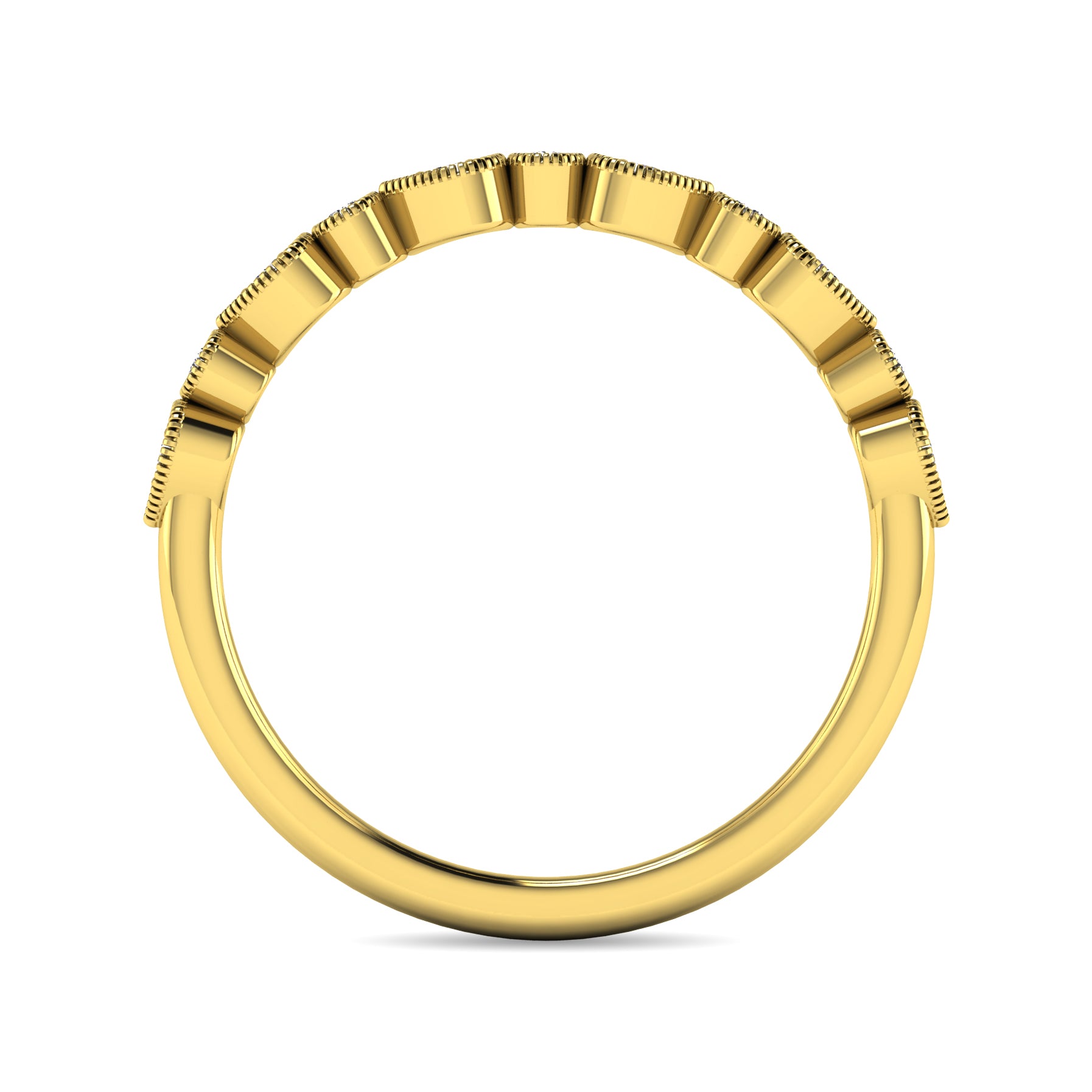 Diamond 1/10 Ct Tw Stackable Ring In 10K Yellow Gold