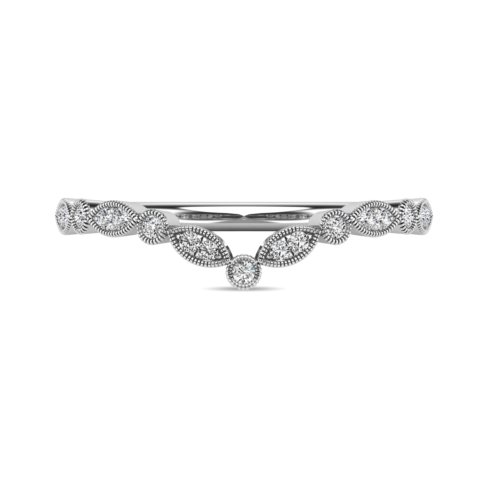 Diamond 1/10 Ct Tw Anniversary Band In 10K White Gold