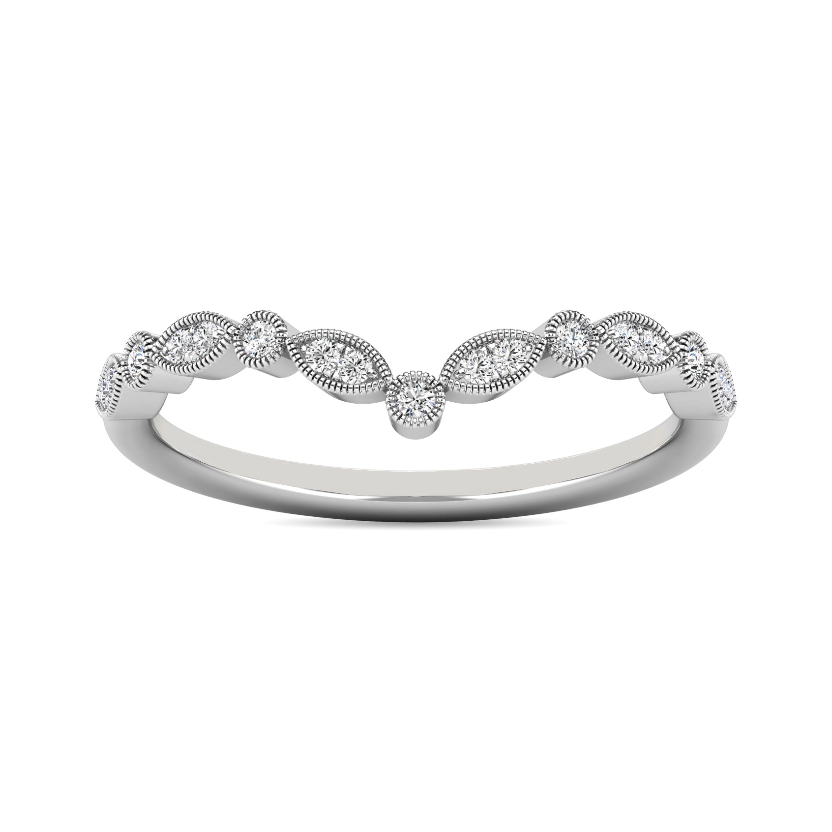 Diamond 1/10 Ct Tw Anniversary Band In 10K White Gold
